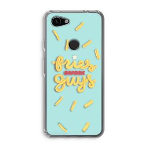 CaseCompany Always fries: Google Pixel 3a Transparant Hoesje