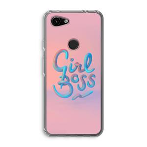 CaseCompany Girl boss: Google Pixel 3a Transparant Hoesje