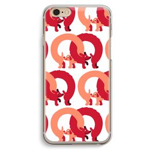 CaseCompany Dogs: iPhone 6 / 6S Transparant Hoesje
