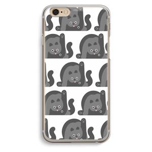 CaseCompany Cats: iPhone 6 / 6S Transparant Hoesje