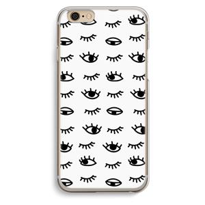 CaseCompany Eye pattern #2: iPhone 6 / 6S Transparant Hoesje