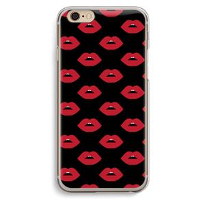 CaseCompany Lips: iPhone 6 / 6S Transparant Hoesje