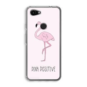CaseCompany Pink positive: Google Pixel 3a Transparant Hoesje