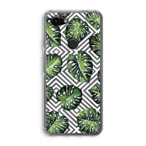 CaseCompany Geometrische jungle: Google Pixel 3a Transparant Hoesje