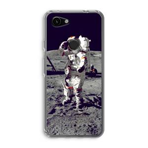 CaseCompany Spaceman: Google Pixel 3a Transparant Hoesje