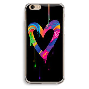 CaseCompany Melts My Heart: iPhone 6 / 6S Transparant Hoesje