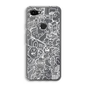 CaseCompany Vexx City #2: Google Pixel 3a Transparant Hoesje