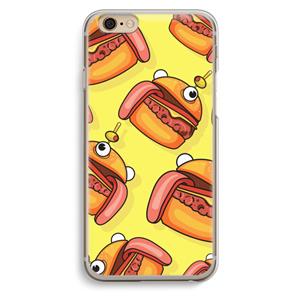 CaseCompany Hamburger: iPhone 6 / 6S Transparant Hoesje