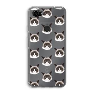 CaseCompany It's a Purrr Case: Google Pixel 3a Transparant Hoesje