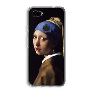 CaseCompany The Pearl Earring: Google Pixel 3a Transparant Hoesje