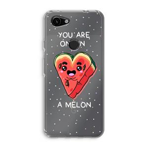CaseCompany One In A Melon: Google Pixel 3a Transparant Hoesje