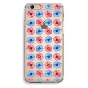 CaseCompany Klaproosjes: iPhone 6 / 6S Transparant Hoesje
