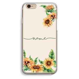 CaseCompany Zonnebloemen: iPhone 6 / 6S Transparant Hoesje