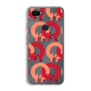 CaseCompany Dogs: Google Pixel 3a Transparant Hoesje