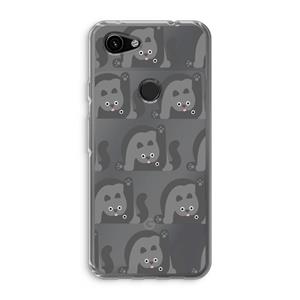 CaseCompany Cats: Google Pixel 3a Transparant Hoesje