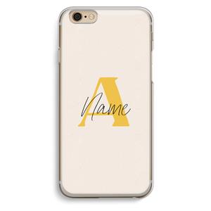 CaseCompany Amber Script: iPhone 6 / 6S Transparant Hoesje