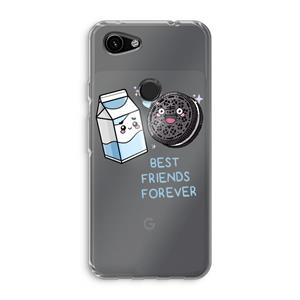 CaseCompany Best Friend Forever: Google Pixel 3a Transparant Hoesje