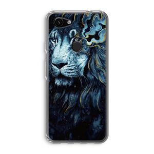 CaseCompany Darkness Lion: Google Pixel 3a Transparant Hoesje