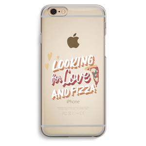 CaseCompany Pizza is the answer: iPhone 6 / 6S Transparant Hoesje