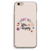 CaseCompany Happy days: iPhone 6 / 6S Transparant Hoesje