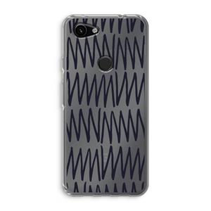 CaseCompany Marrakech Zigzag: Google Pixel 3a Transparant Hoesje