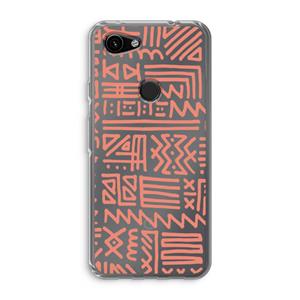 CaseCompany Marrakech Pink: Google Pixel 3a Transparant Hoesje