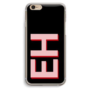 CaseCompany Monogram: iPhone 6 / 6S Transparant Hoesje