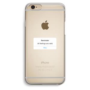 CaseCompany Reminder: iPhone 6 / 6S Transparant Hoesje