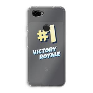 CaseCompany Victory Royale: Google Pixel 3a Transparant Hoesje
