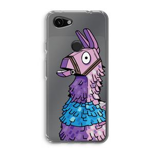 CaseCompany Lama: Google Pixel 3a Transparant Hoesje
