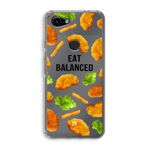 CaseCompany Eat Balanced: Google Pixel 3a Transparant Hoesje