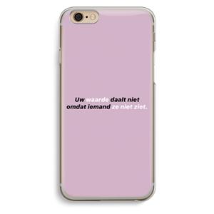 CaseCompany uw waarde daalt niet: iPhone 6 / 6S Transparant Hoesje