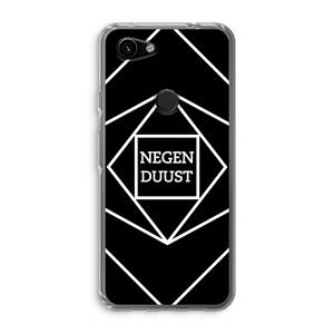 CaseCompany Negenduust geometrisch: Google Pixel 3a Transparant Hoesje