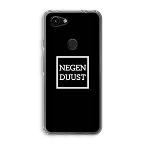 CaseCompany Negenduust black: Google Pixel 3a Transparant Hoesje