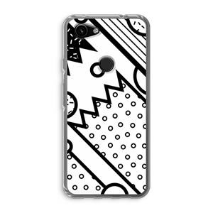 CaseCompany Pop Art #4: Google Pixel 3a Transparant Hoesje