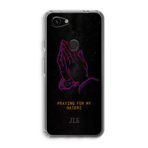 CaseCompany Praying For My Haters: Google Pixel 3a Transparant Hoesje