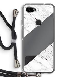 CaseCompany Biggest stripe: Pixel 3a Transparant Hoesje met koord