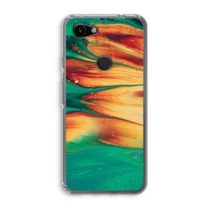 CaseCompany Green Inferno: Google Pixel 3a Transparant Hoesje