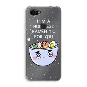 CaseCompany I'm A Hopeless Ramen-Tic For You: Google Pixel 3a Transparant Hoesje