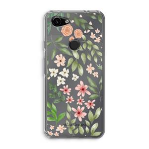 CaseCompany Botanical sweet flower heaven: Google Pixel 3a Transparant Hoesje