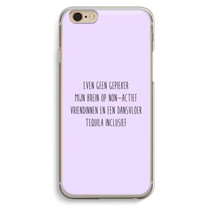 CaseCompany Tequila: iPhone 6 / 6S Transparant Hoesje
