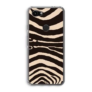 CaseCompany Arizona Zebra: Google Pixel 3a Transparant Hoesje