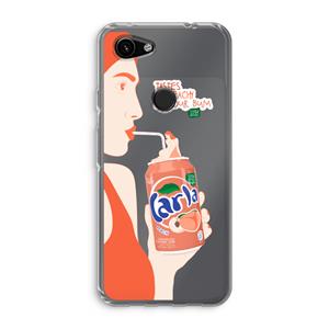 CaseCompany Peach please!: Google Pixel 3a Transparant Hoesje