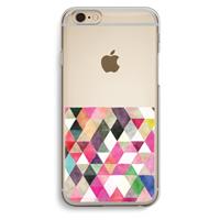 CaseCompany Gekleurde driehoekjes: iPhone 6 / 6S Transparant Hoesje