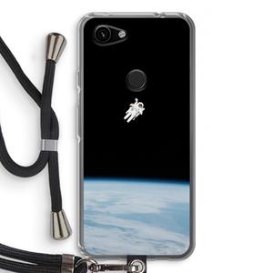 CaseCompany Alone in Space: Pixel 3a Transparant Hoesje met koord
