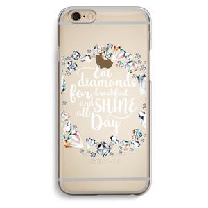 CaseCompany Diamonds: iPhone 6 / 6S Transparant Hoesje