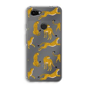 CaseCompany Luipaard: Google Pixel 3a Transparant Hoesje