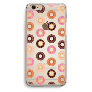 CaseCompany Donuts: iPhone 6 / 6S Transparant Hoesje