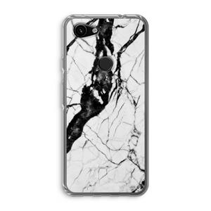 CaseCompany Witte marmer 2: Google Pixel 3a Transparant Hoesje