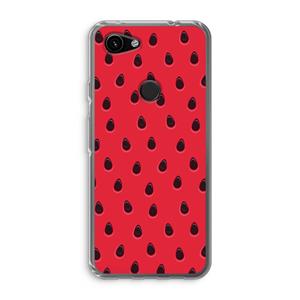 CaseCompany Watermelon: Google Pixel 3a Transparant Hoesje